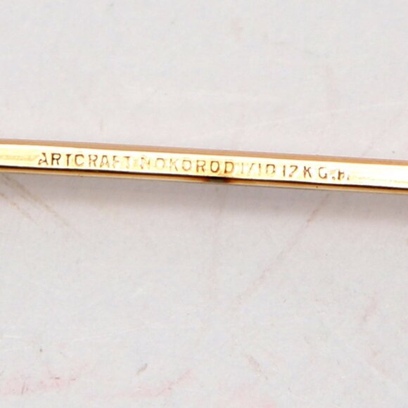 Antique 12k Gold Filled Artcraft Nokorod Eyeglasses RX Glasses Spectacles 1930s - Picture 10 of 16